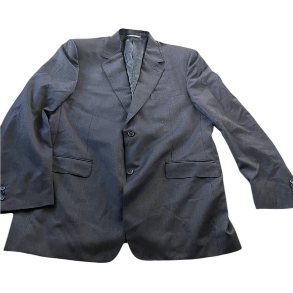 Canali Mens Charcoal Black 100% Wool Blazer Made in Italy Size 40L - Picture 1 of 9